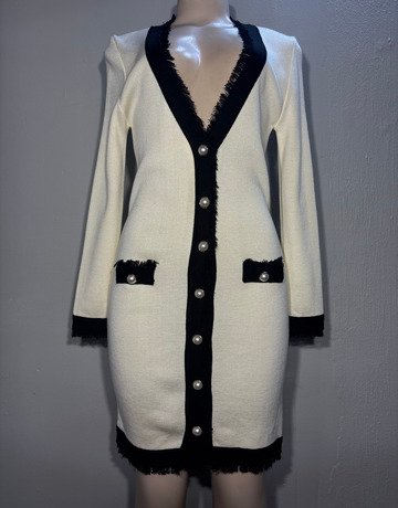 By Bomi White And Black Dress- Size Small