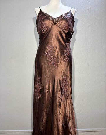 Nite Out Brown Evening Dress- Size 14