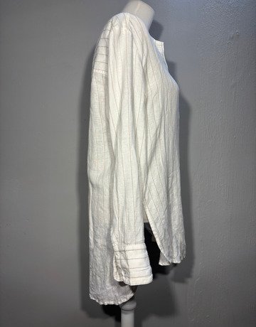 Desray White Linen Top- Size 34