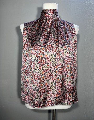 Mango Purple Patterned Top- Size EUR Extra-Large