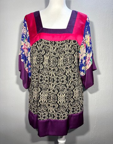 Suga Suga Colourful Patterned Top- Size 14