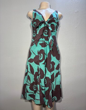 Per Una Brown And Green Dress- Size 12