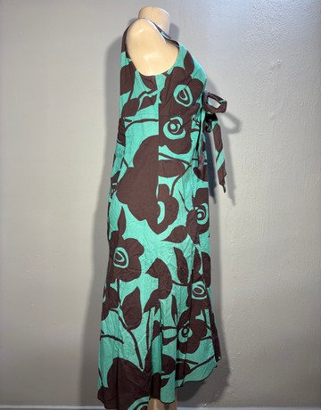 Per Una Brown And Green Dress- Size 12