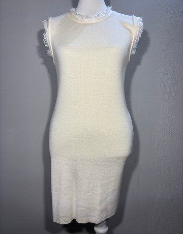 Bomi Bi Bomi Cream Knit Dress - Size Small