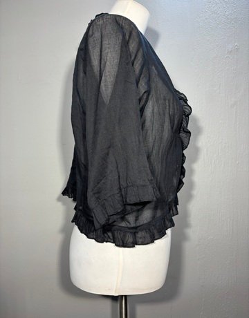 Black Cotton Jacket- Size Small/Medium