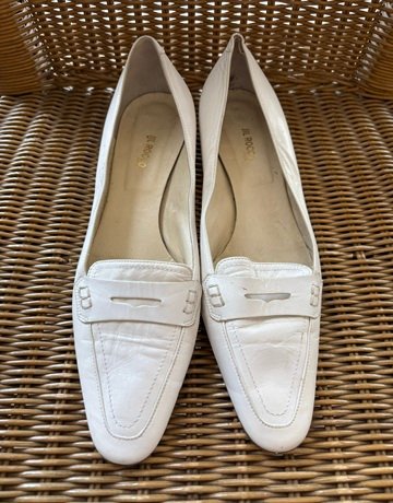 JIL Rocco White Loafers- Size 39.5