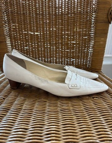 JIL Rocco White Loafers- Size 39.5