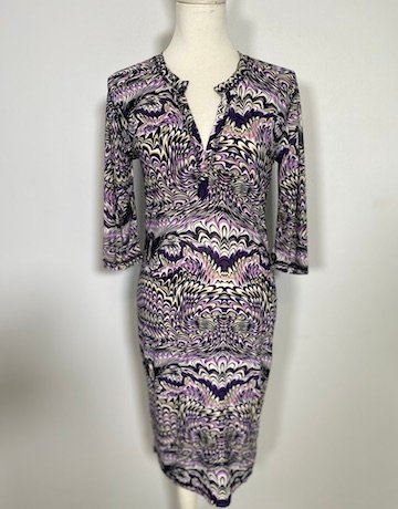 Philosophy Black & Purple Spandex Dress - Size 10