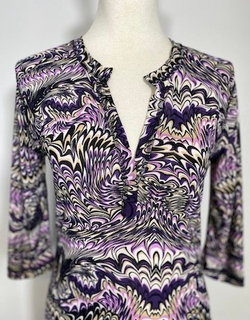 Philosophy Black & Purple Spandex Dress – Size 10