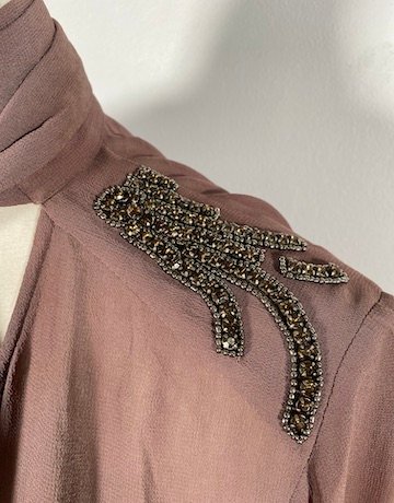 IKKS Chiffon Chocolate Brown Blouse – Size S