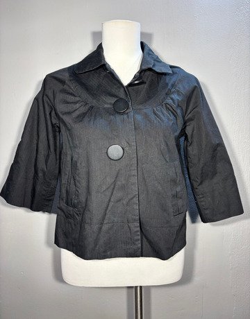 Forever Black Cotton Jacket- Size Small