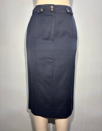 Hammer Navy Wool Dark Navy Skirt- Size Eur 38 - UK 10