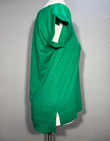 Trenery Green Cotton Blend Top- Size Extra Small