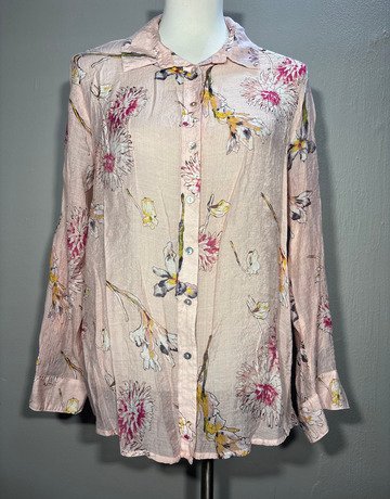 Gordon Smith Pink Floral Shirt- Size 12