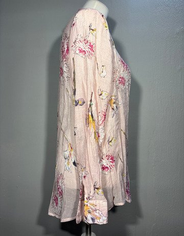 Gordon Smith Pink Floral Shirt- Size 12