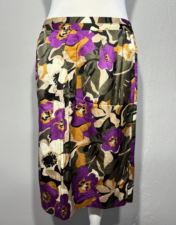 Twist Purple Patterned Skirt- Size 12