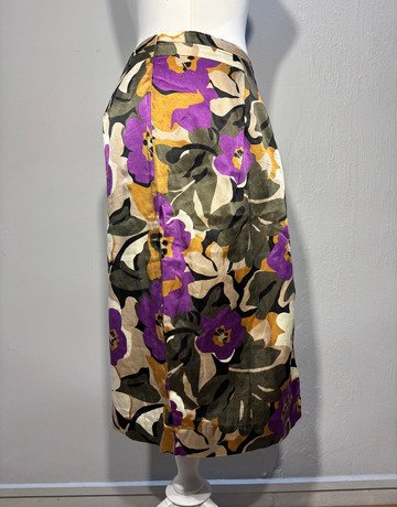 Twist Purple Patterned Skirt- Size 12