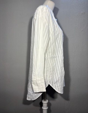 Yaya Women White Cotton Blend Shirt- Size 38