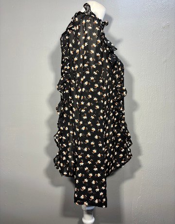 Sweewe Paris Black Mesh Top- Size Medium