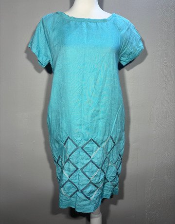 Jenja Blue Pure Linen Dress- Size 8