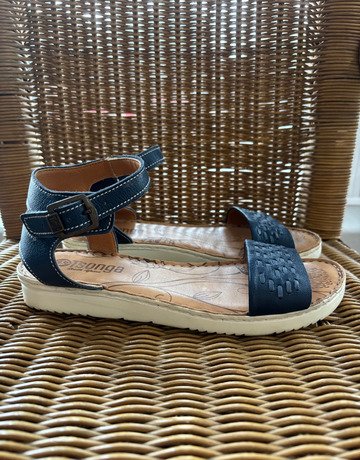 Tsonga Blue Leather Sandals- Size 38