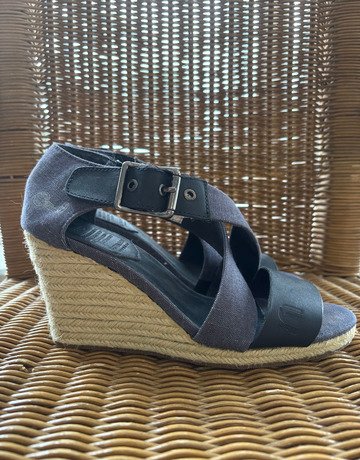 G-Star RAW Denim Wedge Sandals- Size Eur 38 / UK 5