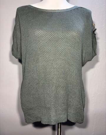 KBY Dark Green Cotton Top- Size Large