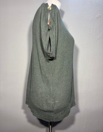 KBY Dark Green Cotton Top- Size Large