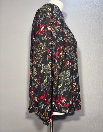 Desray Black Patterned Top- Size 10