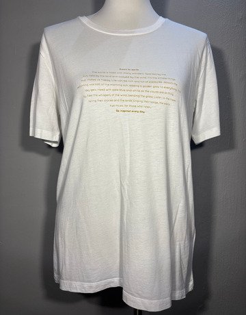 Yaya Women White T-Shirt- Size Large