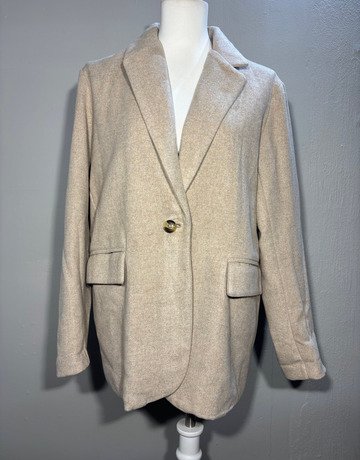 American Eagle Beige Melton Jacket/Coat- Size Large ( New with Tag)