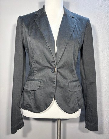 Guess Black Cotton Blazer- Size Small