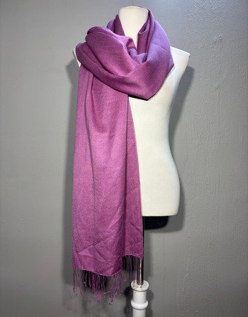 Purple Scarf- (Cashmere blend) Large Size