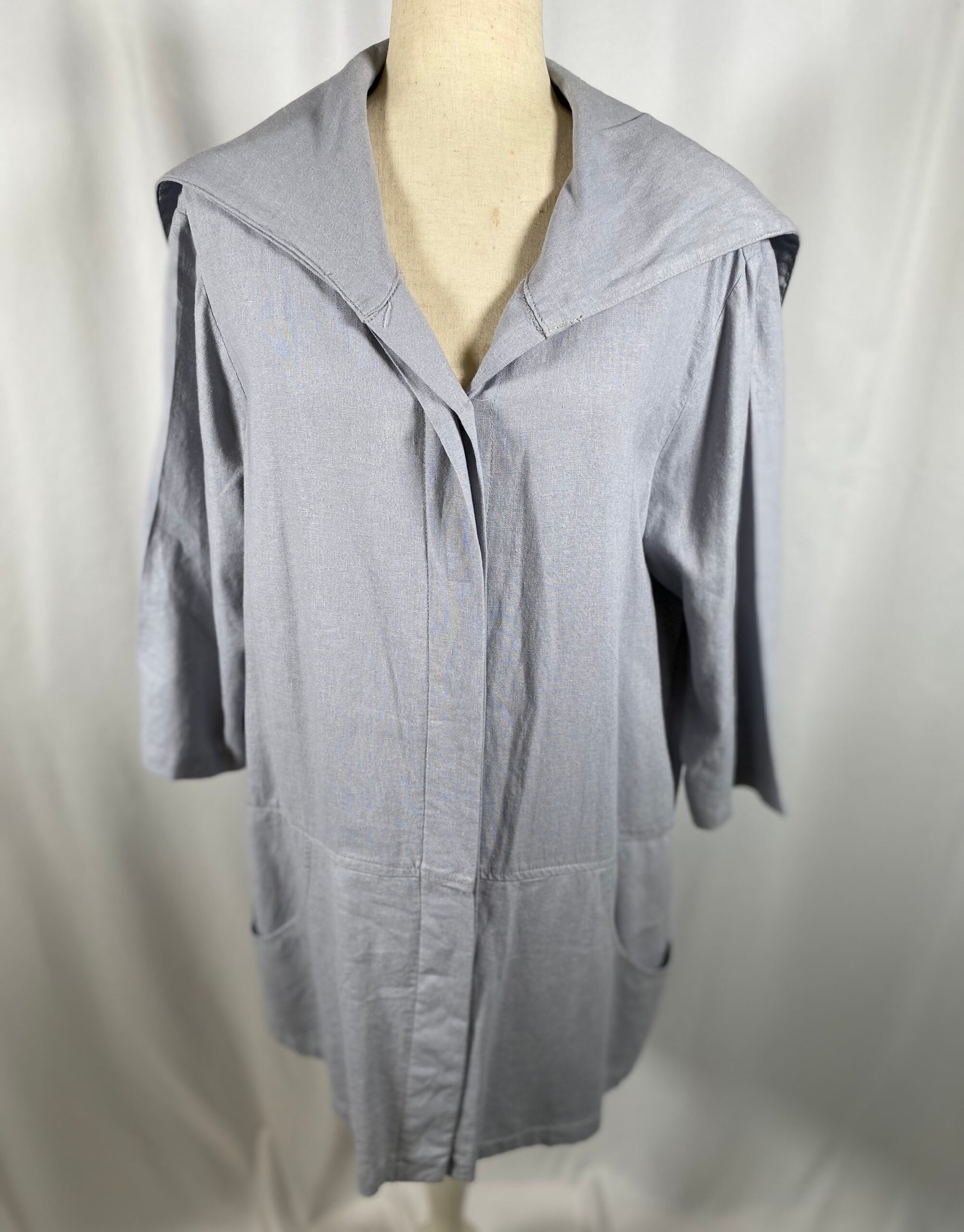 Classic Blue Cotton Jacket/Over Coat -Size L