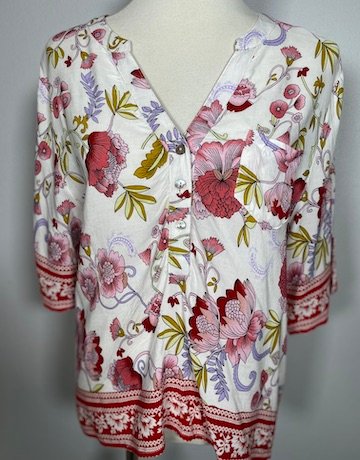 Nicola Jane Soft Cotton Blouse – Size Large/UK 14