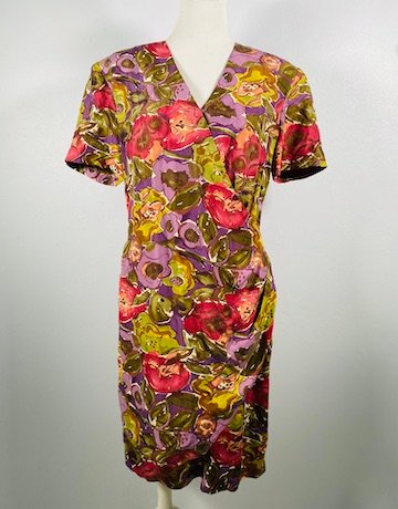100% Silk Dress by GILLIAN -Size UK 14
