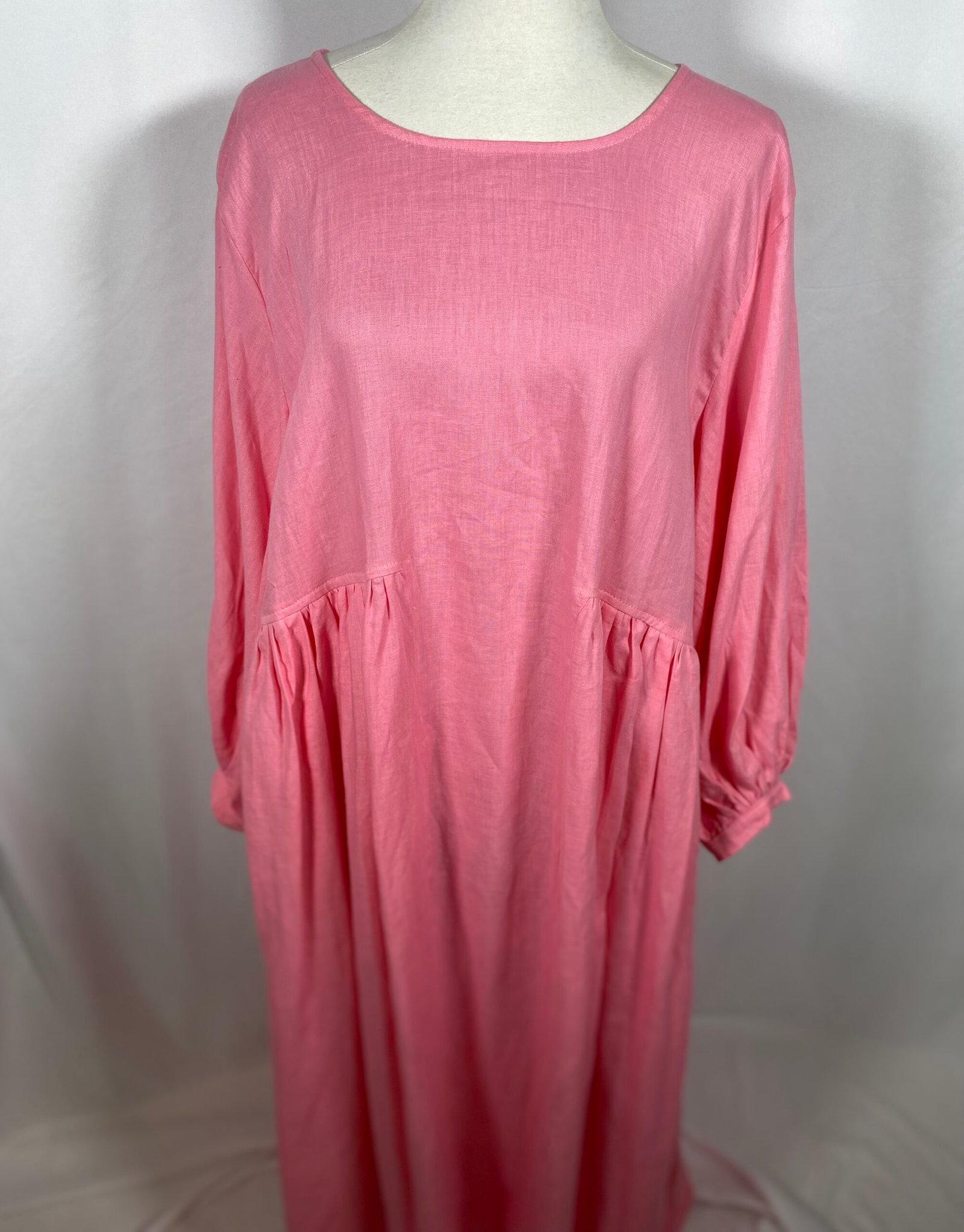 WASS Petal Pink Linen Dress - Size 40/44
