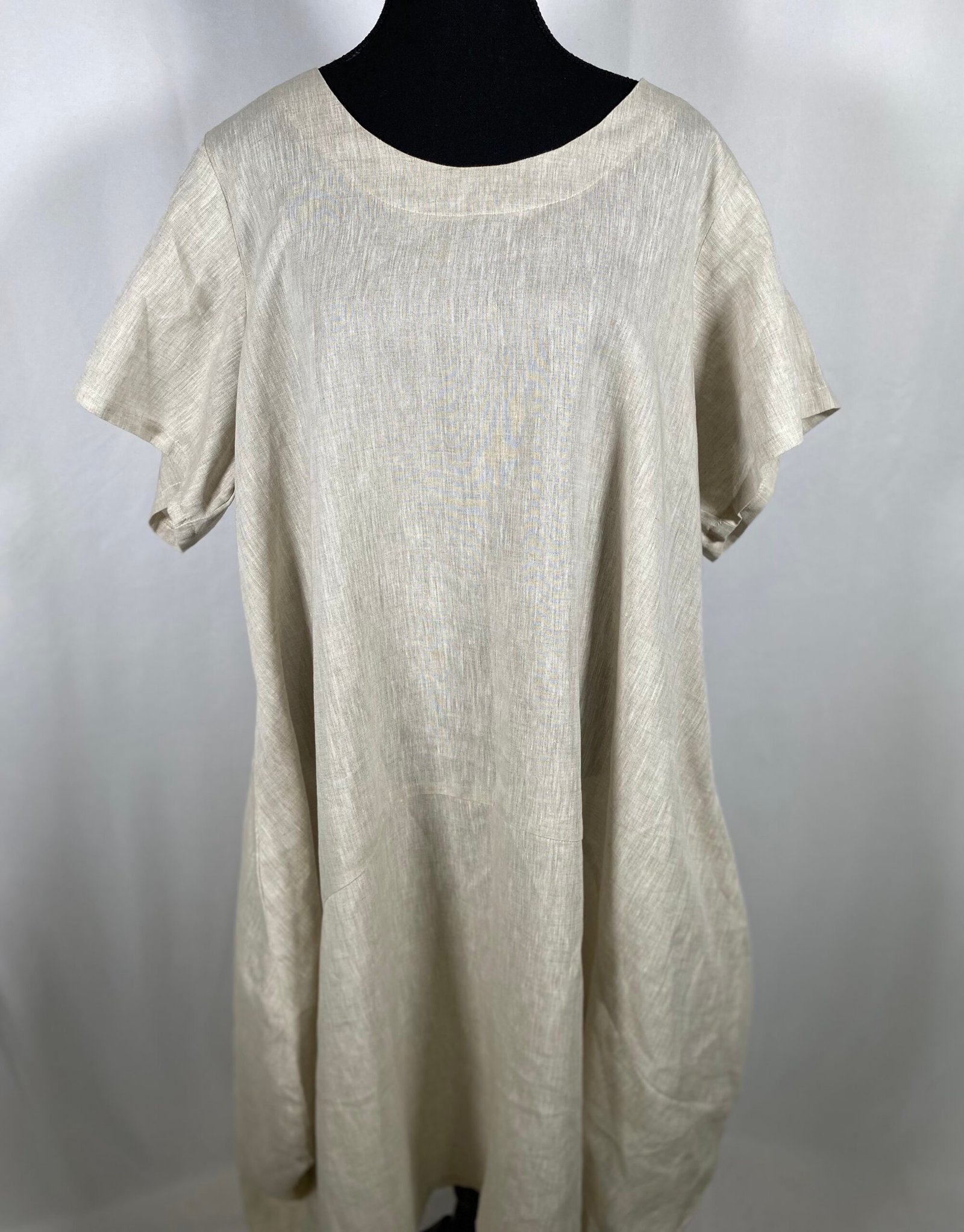 Nickel Linen Dress (Wheat) - Size 40/44