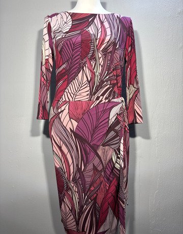 Betty Jackson Black Pink Dress- Size UK 12 / Eur 40 / USA 12