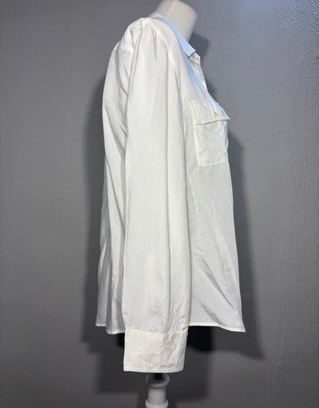 Trenery White Cotton Shirt- Size Large