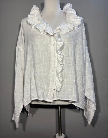 Desray White Pure Cotton Top- Size UK 42/ 18