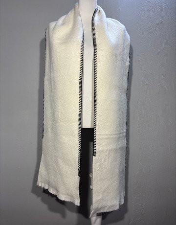 Zara White Scarf- Medium Size