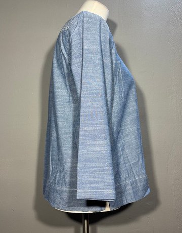 Trenery Blue Cotton Top- Size Medium