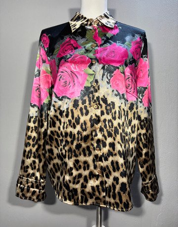 Basler Leopard Print Shirt- Size Medium/Large