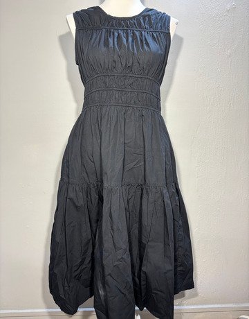 Poetry Black Cotton Dress- Size 10
