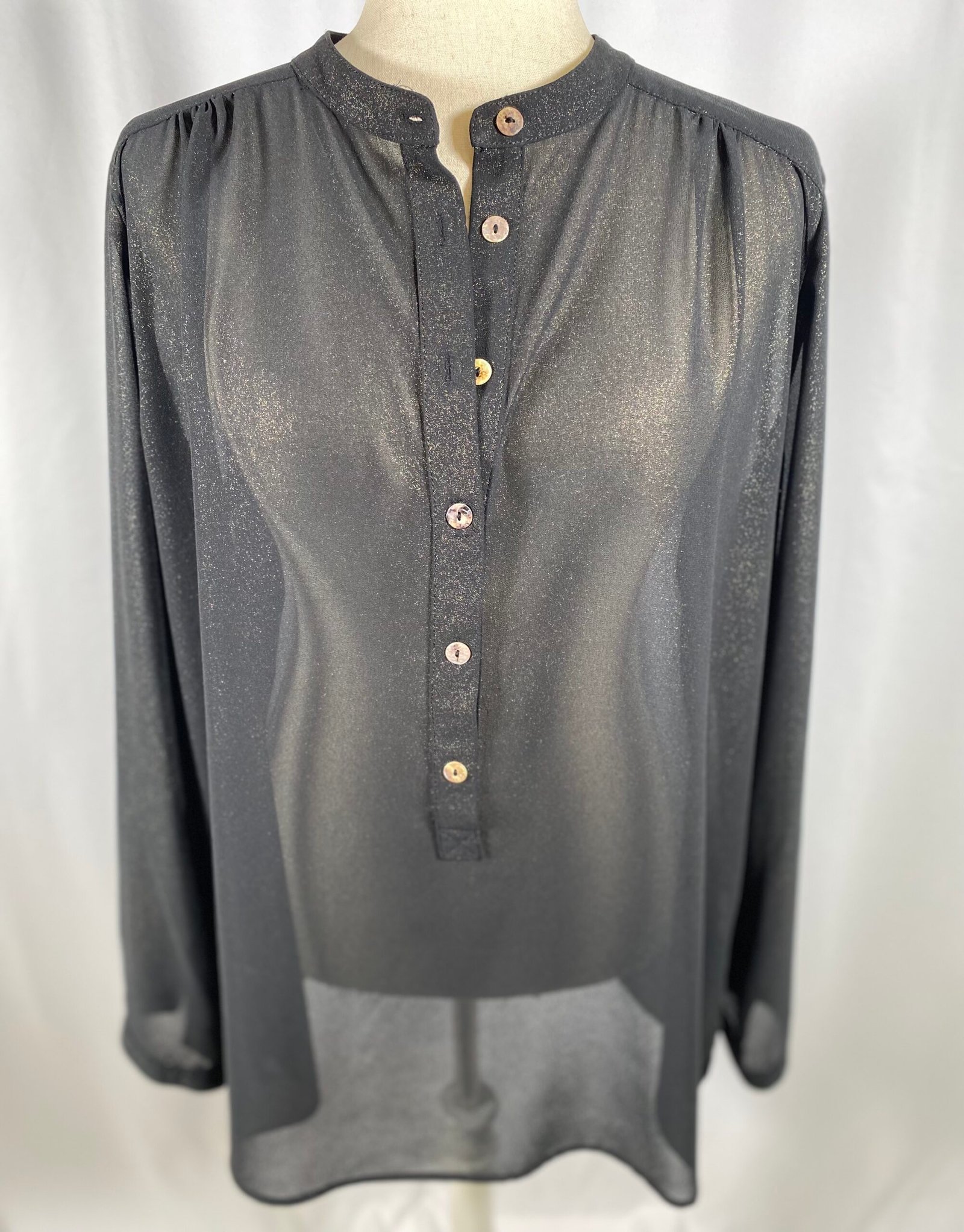 Desray Chiffon Blouse (with a touch of gold sparkle) - Size 40