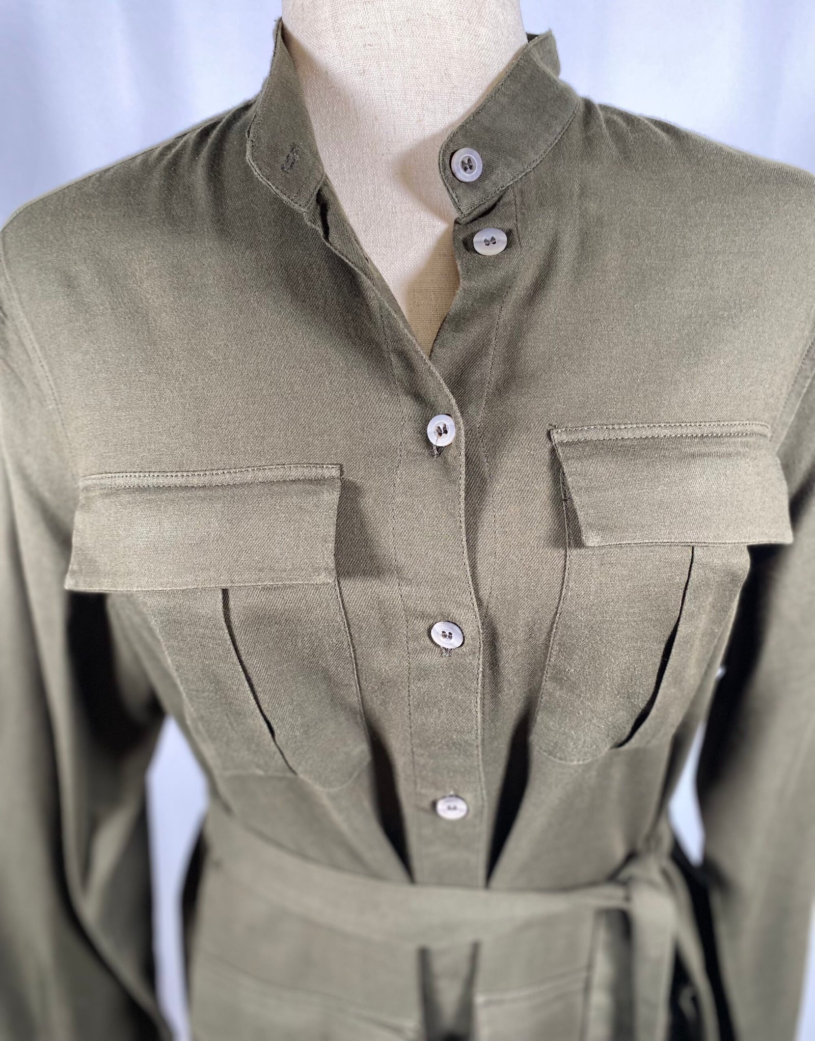 Tiger of Sweden Olive Green Dress/Autum Coat - Size Euro 12