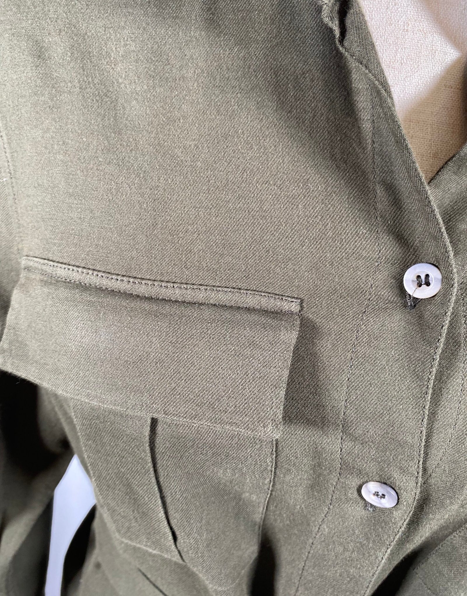 Tiger of Sweden Olive Green Dress/Autum Coat – Size Euro 12