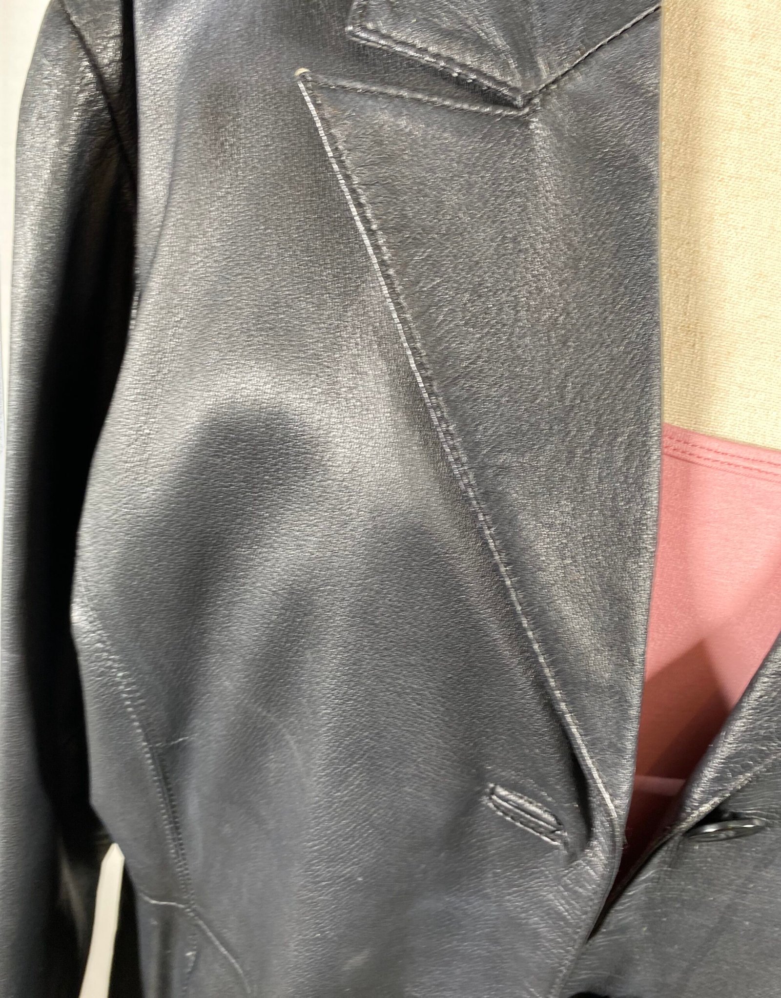 Black Leather Jacket – Size 16