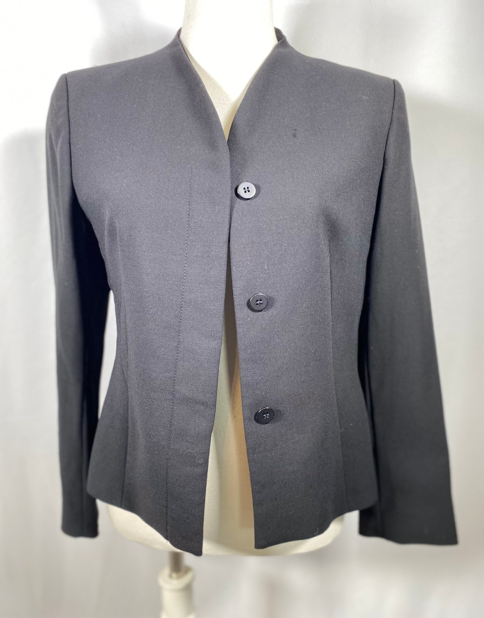 Marks & Spencer Black Lined Blazer - Size UK 10